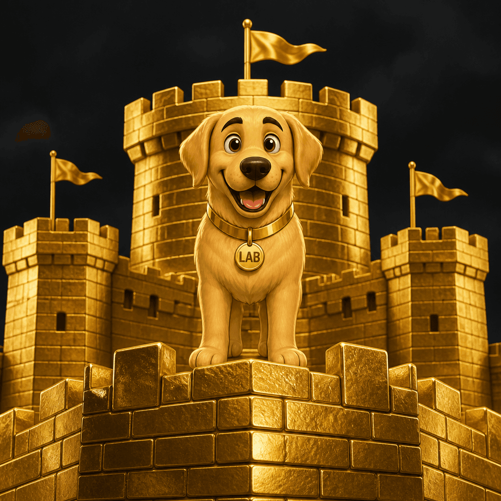 Gold Fortress — Retrieving Gold ($LAB) Golden Retriever artwork