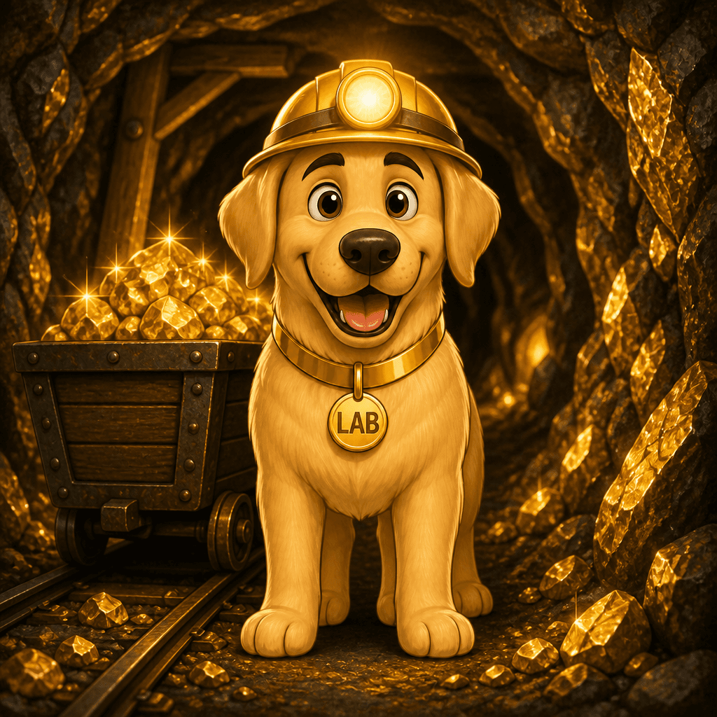 Gold Mine — Retrieving Gold ($LAB) Golden Retriever artwork