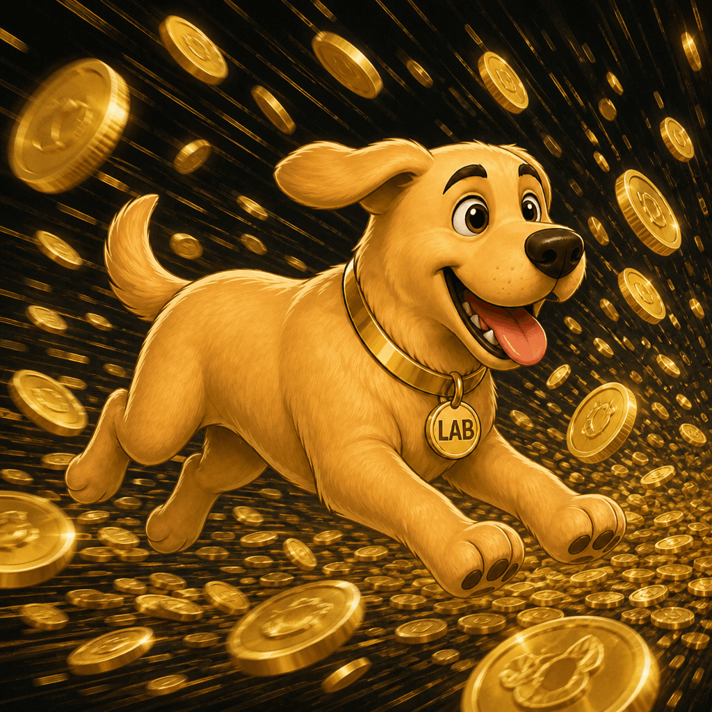 Gold Rush — Retrieving Gold ($LAB) Golden Retriever artwork
