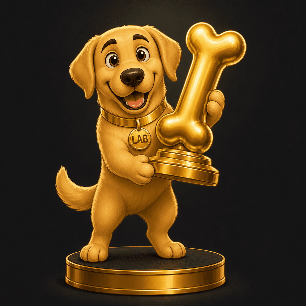 Golden Bone — Retrieving Gold ($LAB) Golden Retriever artwork