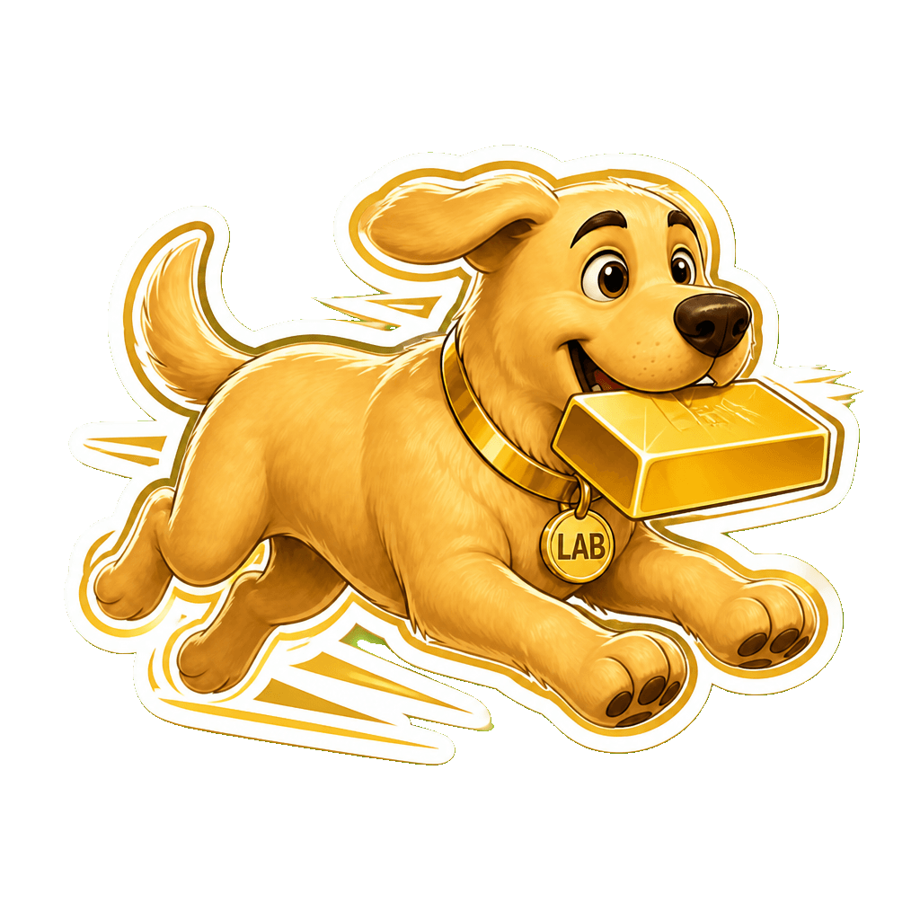 RETRIEVE sticker — Retrieving Gold