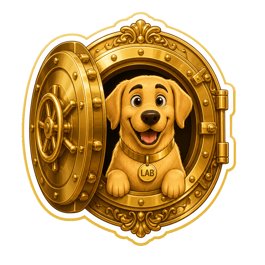 VAULT OPEN sticker — Retrieving Gold